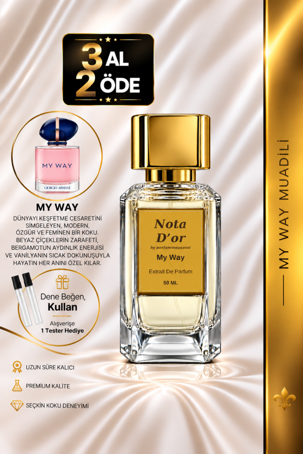My Way Muadili | Tuberose - Yasemin - Vanilya - Beyaz Misk | Taze ve Işıltılı Kadın Extrait Parfüm