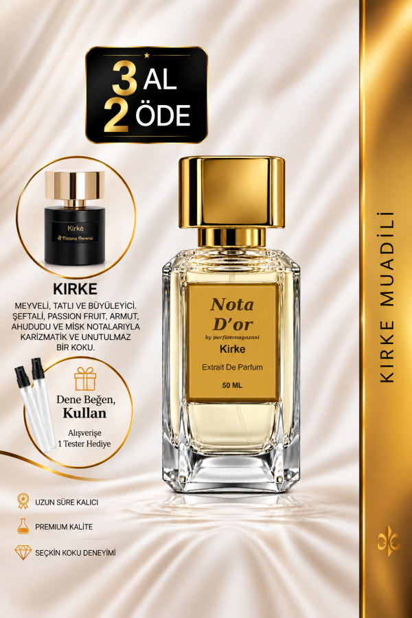 Kirke Muadili | Şeftali - Çarkıfelek Meyvesi - Misk | Meyvemsi ve Çekici Intense Extrait De Parfum