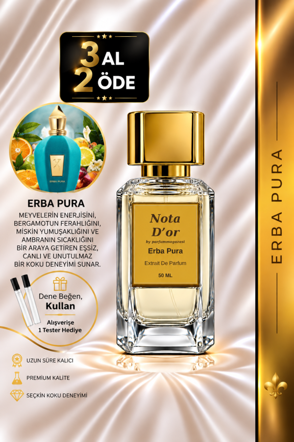 Erba Pura Muadili | Portakal - Limon - Vanilya | Meyvemsi ve Büyüleyici Intense Extrait De Parfum