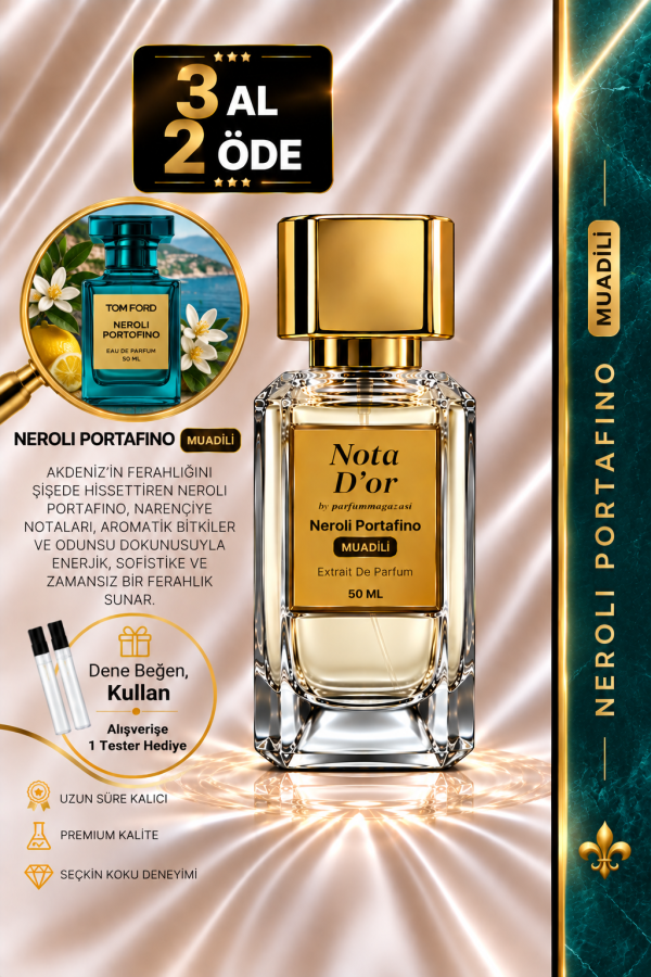 Neroli Portofino Muadili | Bergamot – Neroli – Portakal Çiçeği – Amber | Ferah ve Zarif Intense Unisex Extrait De Parfüm